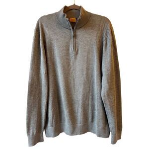 Robert Talbott Carmel 1/4 zip pullover sweater size L  cashmere and silk blend